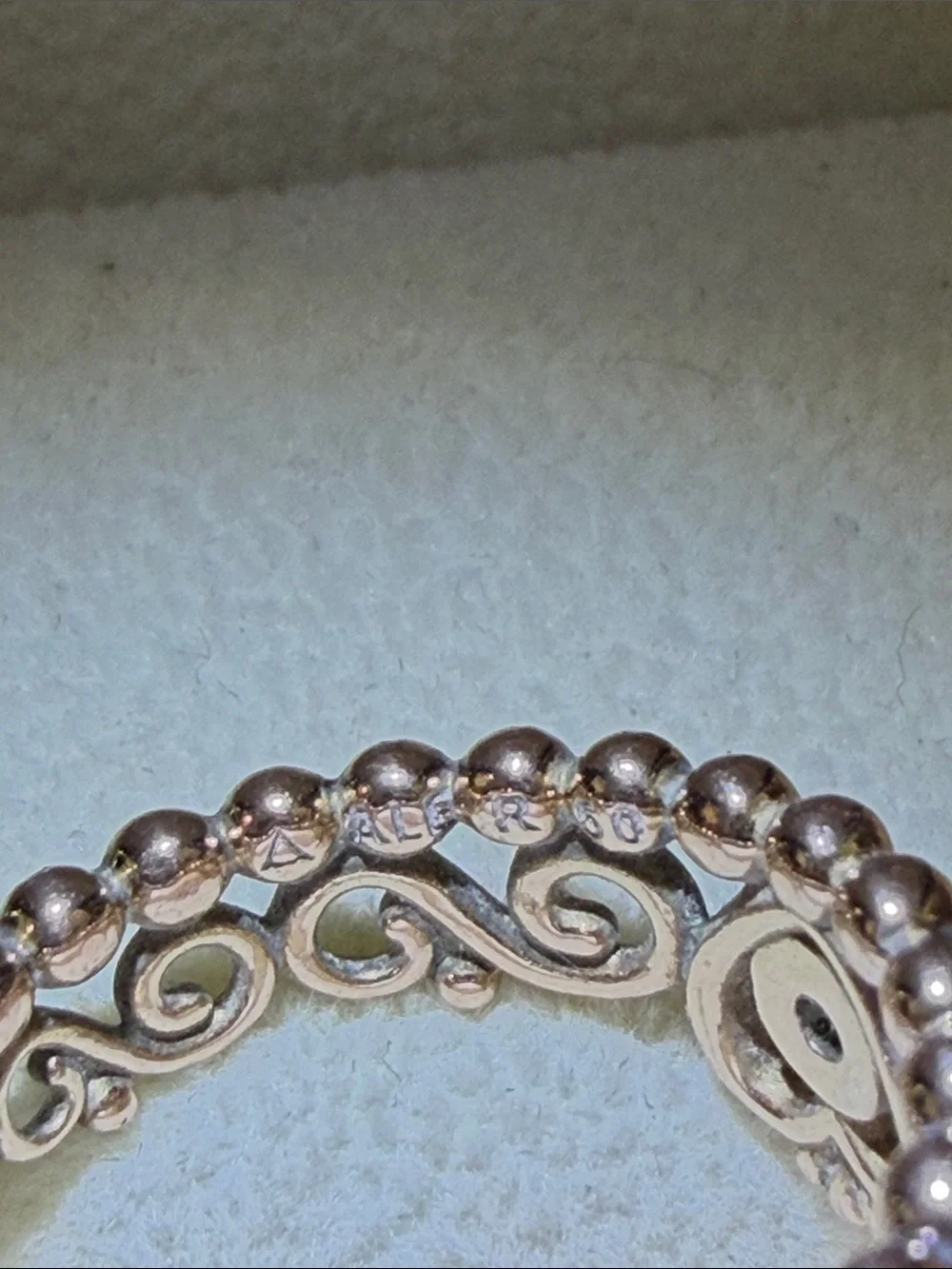 Pandora Princess Tiara Crown Ring in Rose Gold, Brand Size 5.25